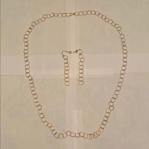 Elegant Gold Chain Necklace and Earrings